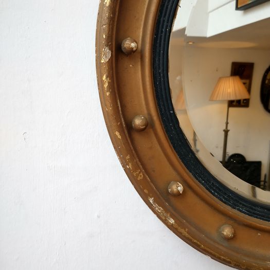 Regency round mirror