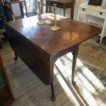 George II drop flap dining table