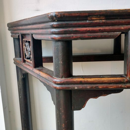 Antique elm console