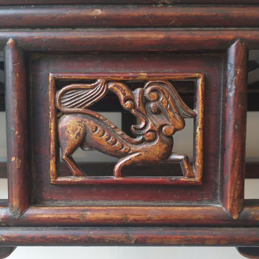 Antique elm console