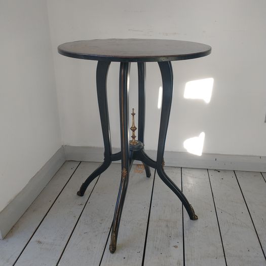 Antique ebonised lamp table