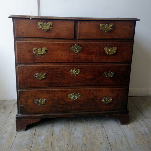 Early C18th oak cottage chest