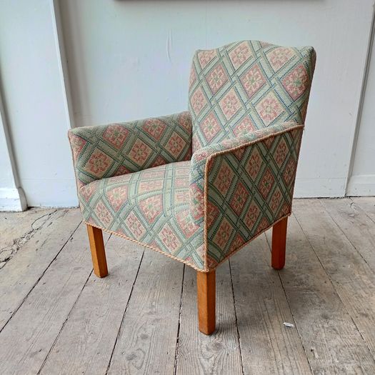 Small antique needle point armchair