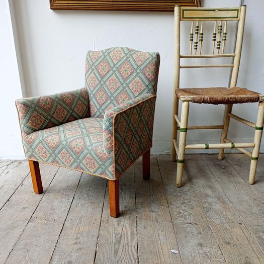 Small antique needle point armchair