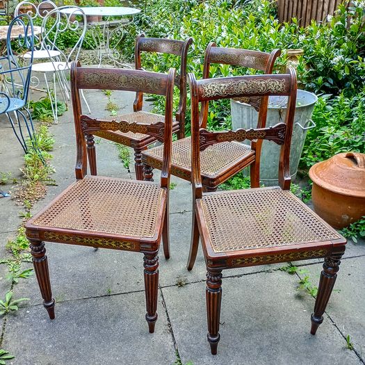 Set 4 Regency chairs