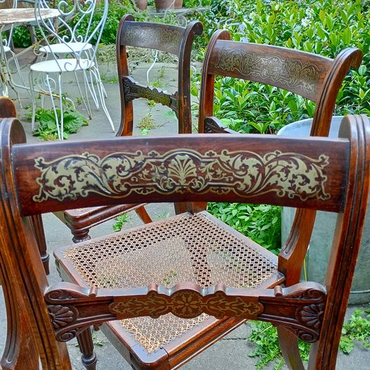 Set 4 Regency chairs
