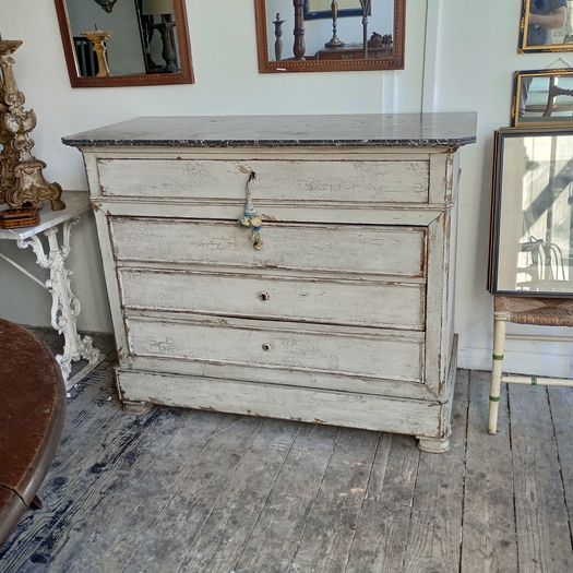 Louis Philippe old painted chest.