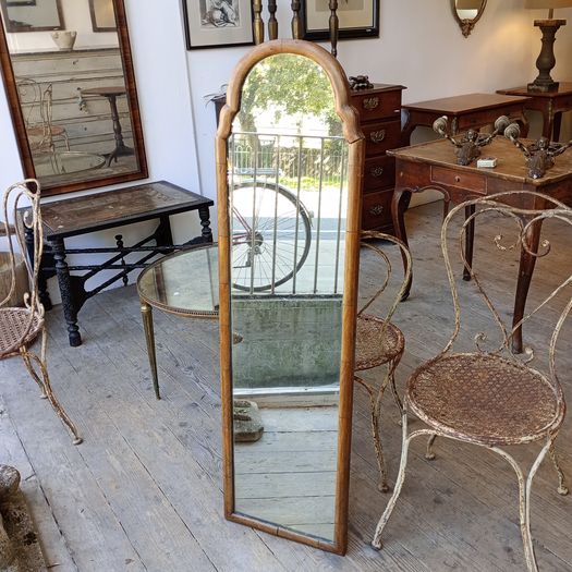 Tall Edwardian arched mirror