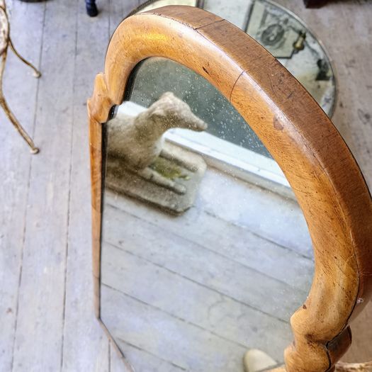 Tall Edwardian arched mirror