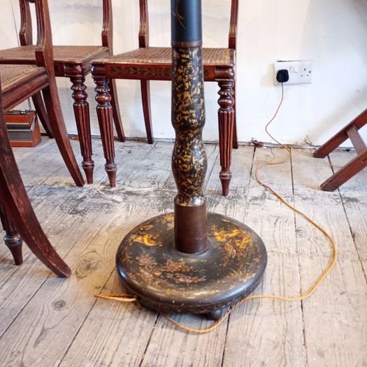 Antique chinoiserie floor lamp