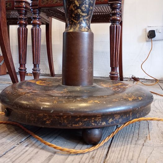 Antique chinoiserie floor lamp