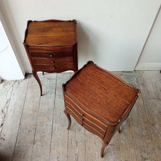 Pair of French bedside chests