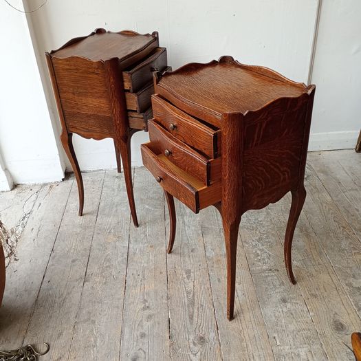 Pair of French bedside chests