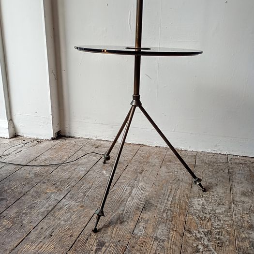 Mid century French brass floor lamp
