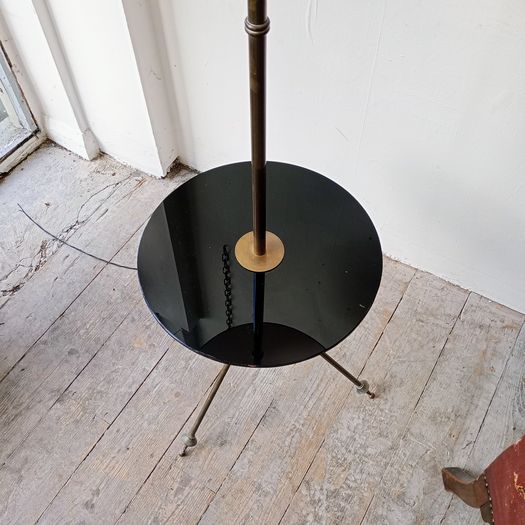 Mid century French brass floor lamp