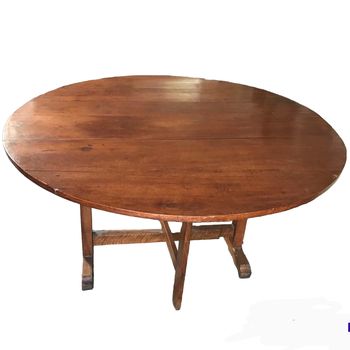 Antique fruitwood vindange table