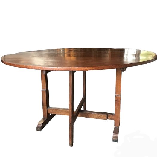 Antique fruitwood vindange table