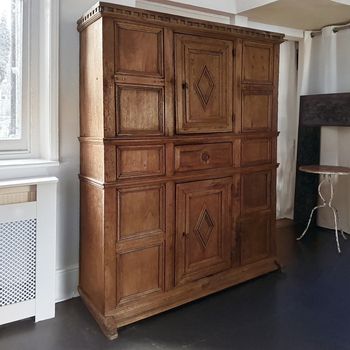 A 17th C Rustic Spanish Oak Cupboard