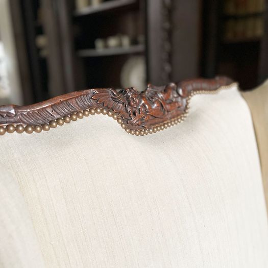 A Rare 18th C French Ratchet Adjustable Wing Chair
