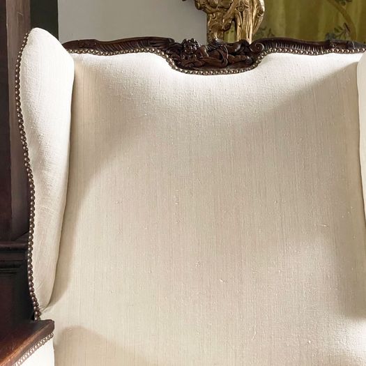 A Rare 18th C French Ratchet Adjustable Wing Chair