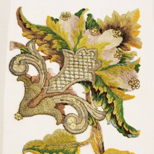 A Pair of 18th Century Embroidered Italian Framed Panels