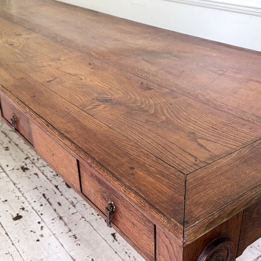 An Early 19th C Ten Drawer French Monastery Dining Table