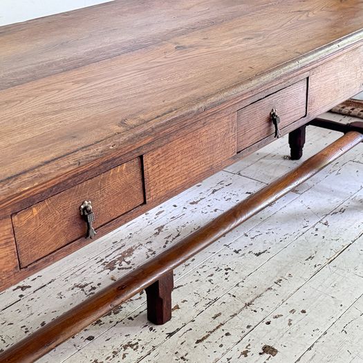 An Early 19th C Ten Drawer French Monastery Dining Table
