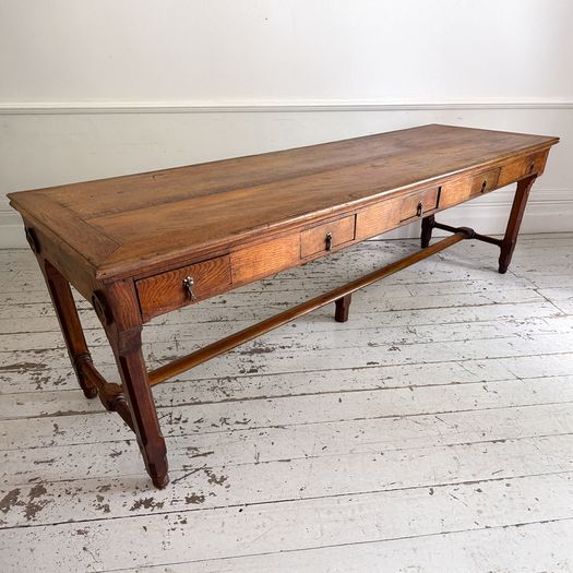 An Early 19th C Ten Drawer French Monastery Dining Table