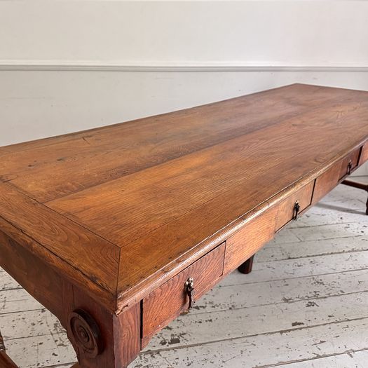 An Early 19th C Ten Drawer French Monastery Dining Table