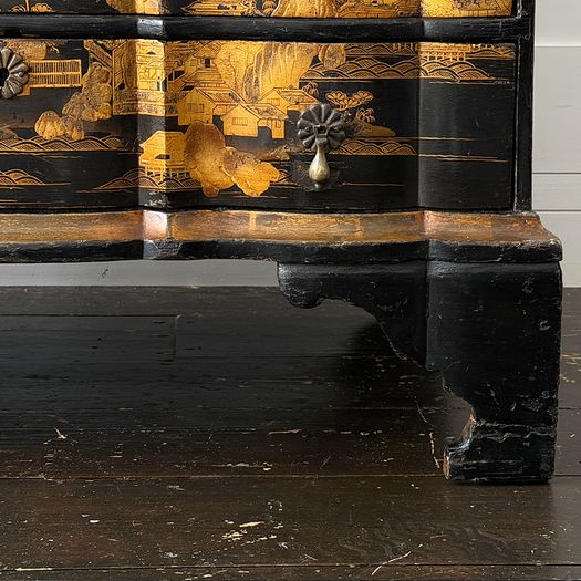 An 18th C Dutch Japanned Chinoiserie Chest