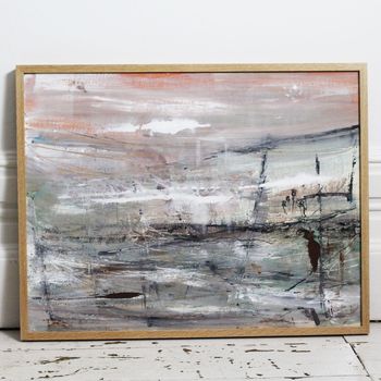 A 1960's Pink Tone Abstract by French Artist Odette Buvat