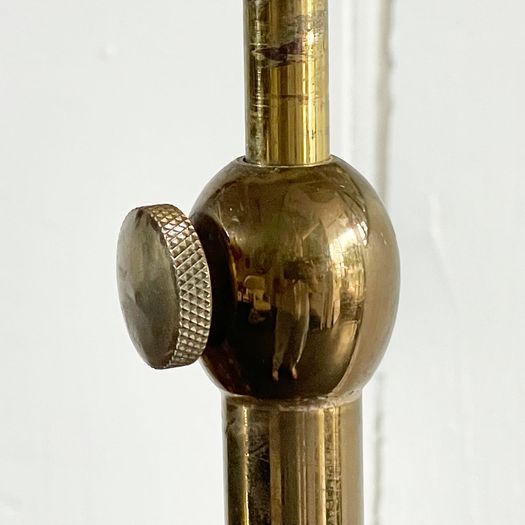 A 1950's French Adjustable Standing Lamp with Original Shade