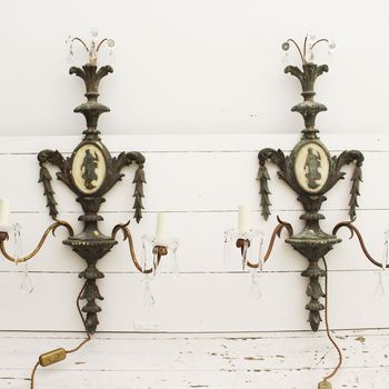 A Pair of 1950's French Neoclassical Wall Lights