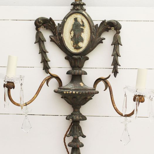 A Pair of 1950's French Neoclassical Wall Lights