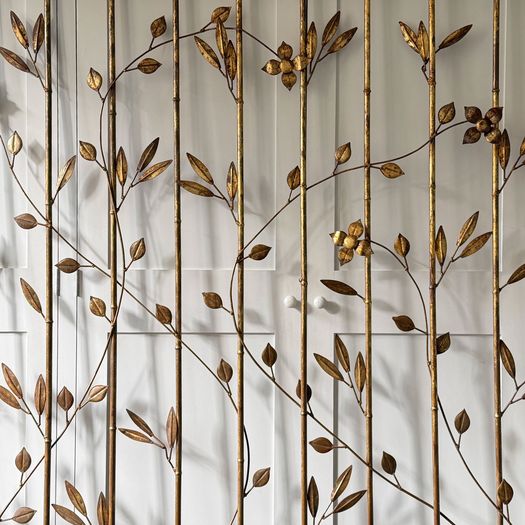 A 1950's Spanish Gilt Metal Decorative Screen