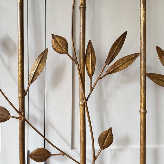 A 1950's Spanish Gilt Metal Decorative Screen