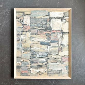A 1950's Abstract Mixed Media Painting by Jean-Pierre Villeneuve