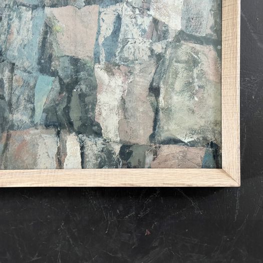 A 1950's Abstract Mixed Media Artwork by Jean-Pierre Villeneuve