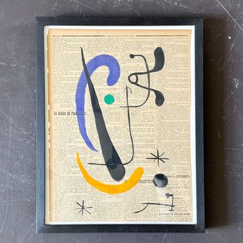 A 1950's French Abstract on Newspaper by Pierre Ferandi I