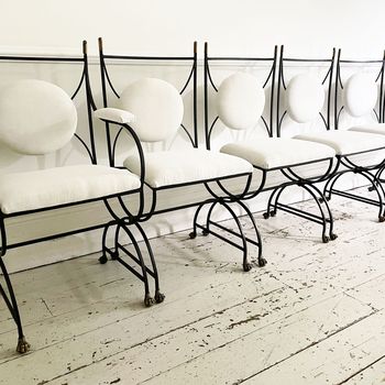 A Rare Set of Dining Chairs by Roger & Robert Thibier