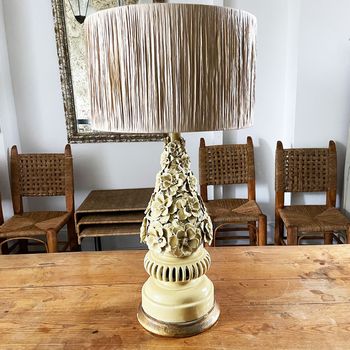 A 1960's Casa Pupo Yellow Ceramic Table Light