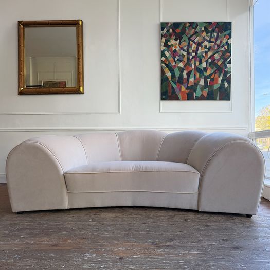 A Rare 1970's Croissant Sofa in the Manner of Raphael Raffel