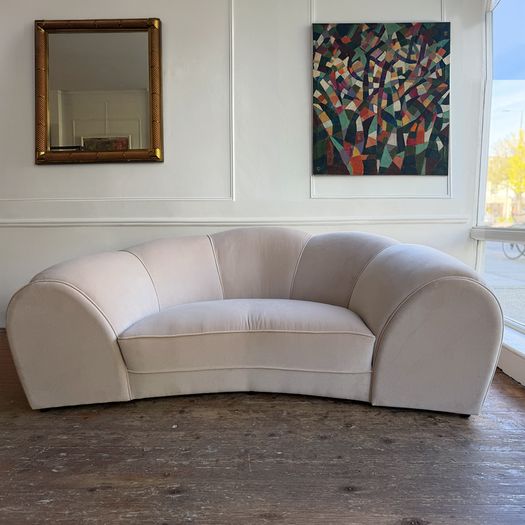 A Rare 1970's Croissant Sofa in the Manner of Raphael Raffel