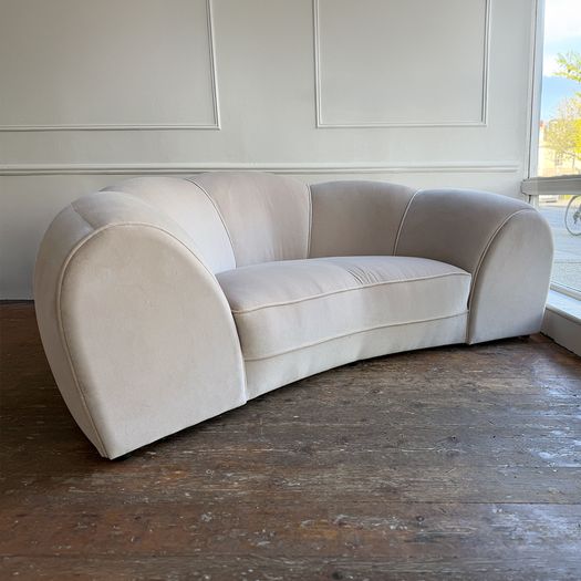 A Rare 1970's Croissant Sofa in the Manner of Raphael Raffel
