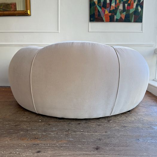 A Rare 1970's Croissant Sofa in the Manner of Raphael Raffel