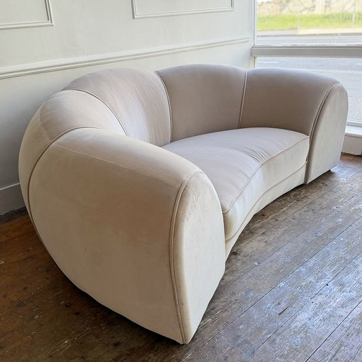 A Rare 1970's Croissant Sofa in the Manner of Raphael Raffel