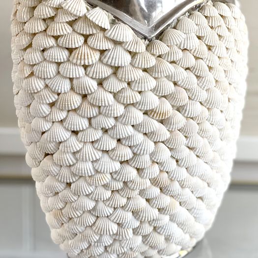 A 1970's Italian Shell Covered Ceramic Vase