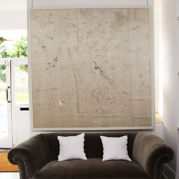An Early 20th C Framed Chinese Silk Embroidery in Subtle Tones