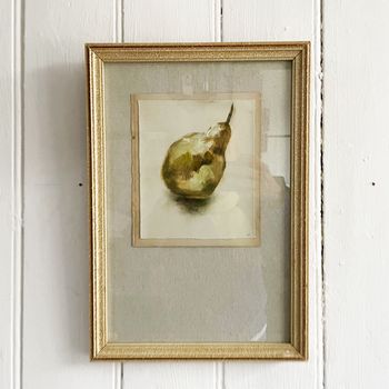 Small Still Life of a Pear No. 13 by Lucy Naughton