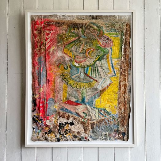 'The Bride' Mixed Media Abstract on Canvas